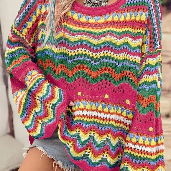 Lollipop Long Sleeve Knitted Top - Picture 1 of 4
